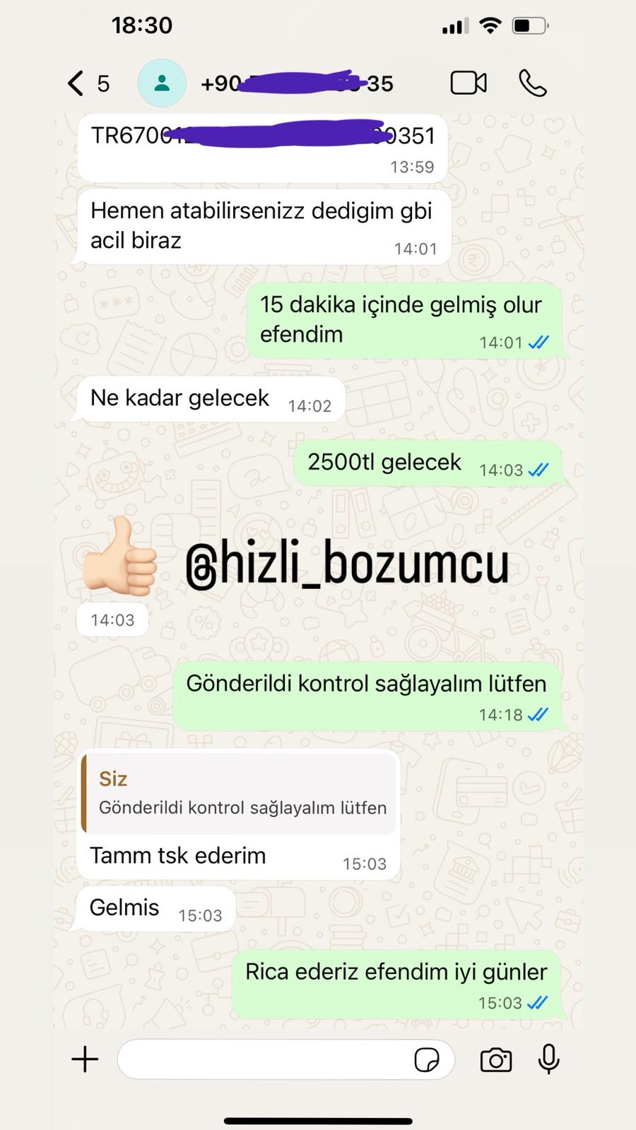 Müşteri referansı - Teşekkür